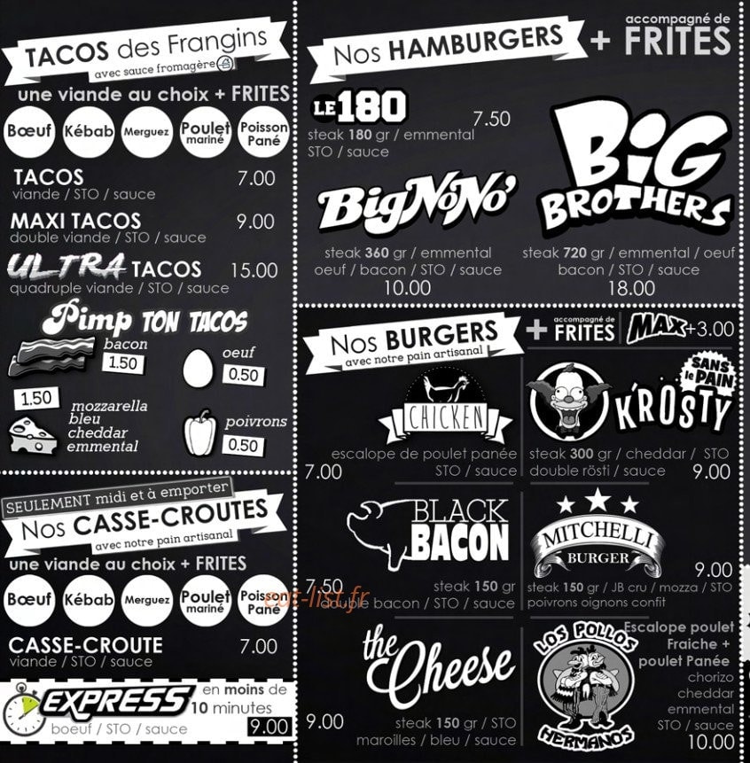 L'Atelier Des Frangins — carte page 3