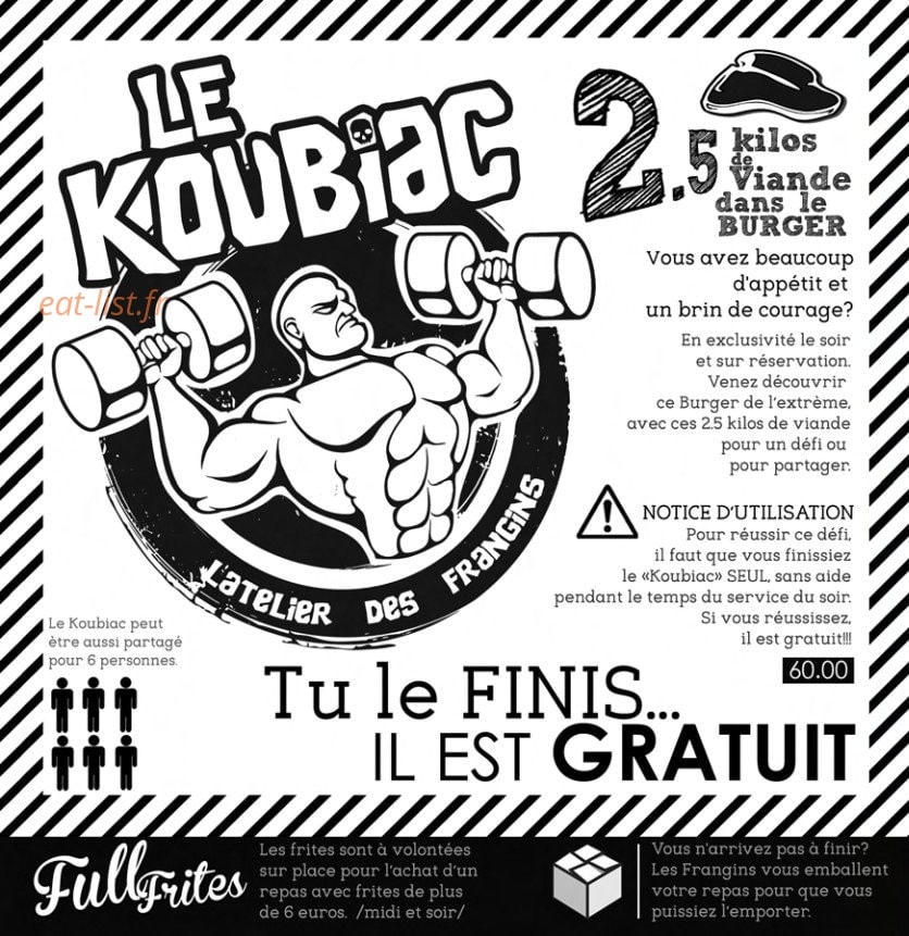 L'Atelier Des Frangins — carte page 1