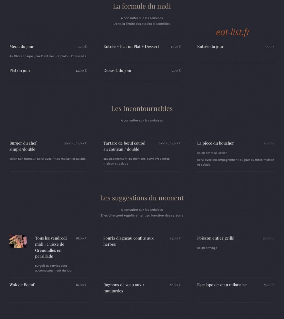 l'Epicurien — carte page 1