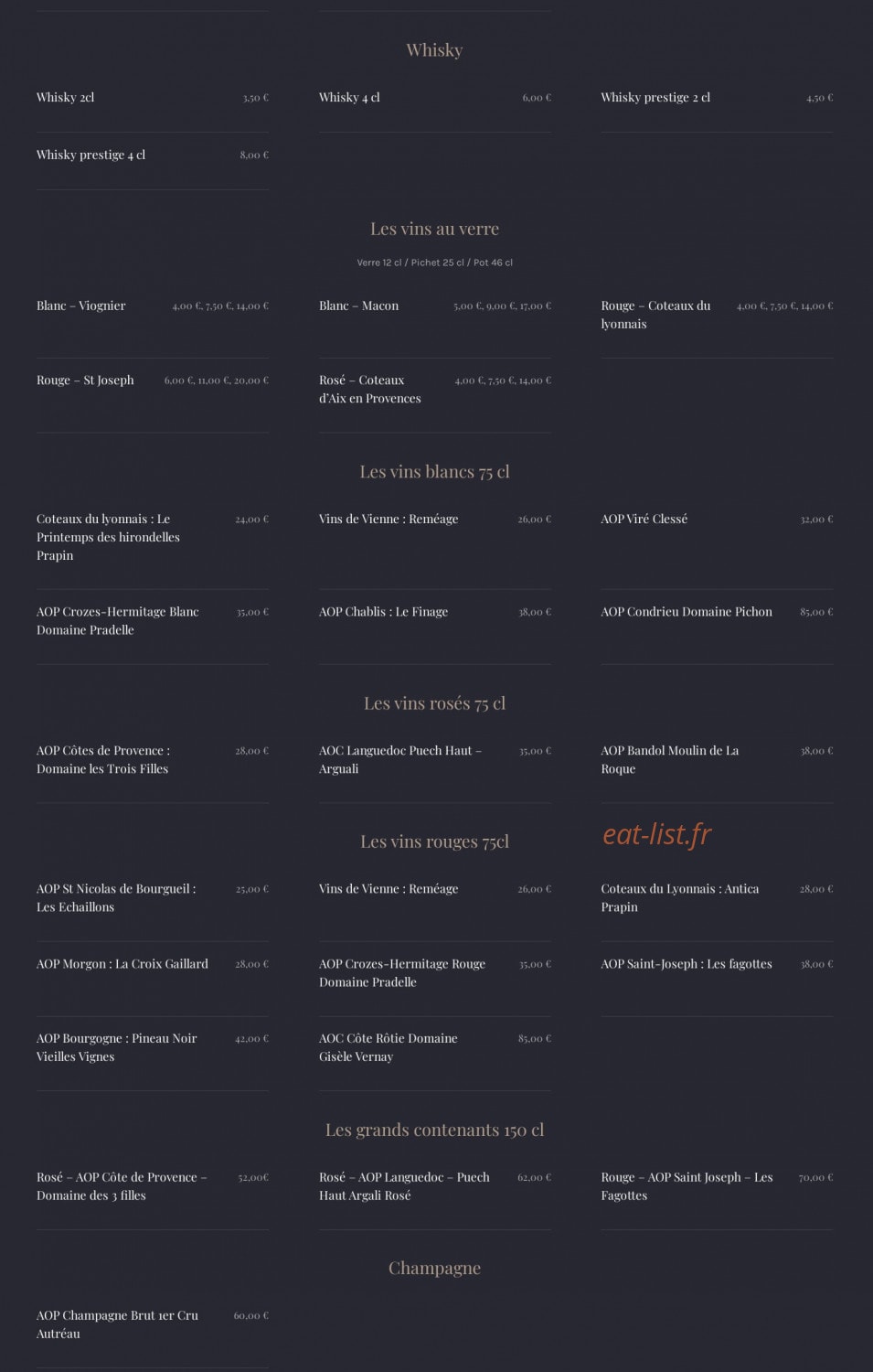 l'Epicurien — carte page 4