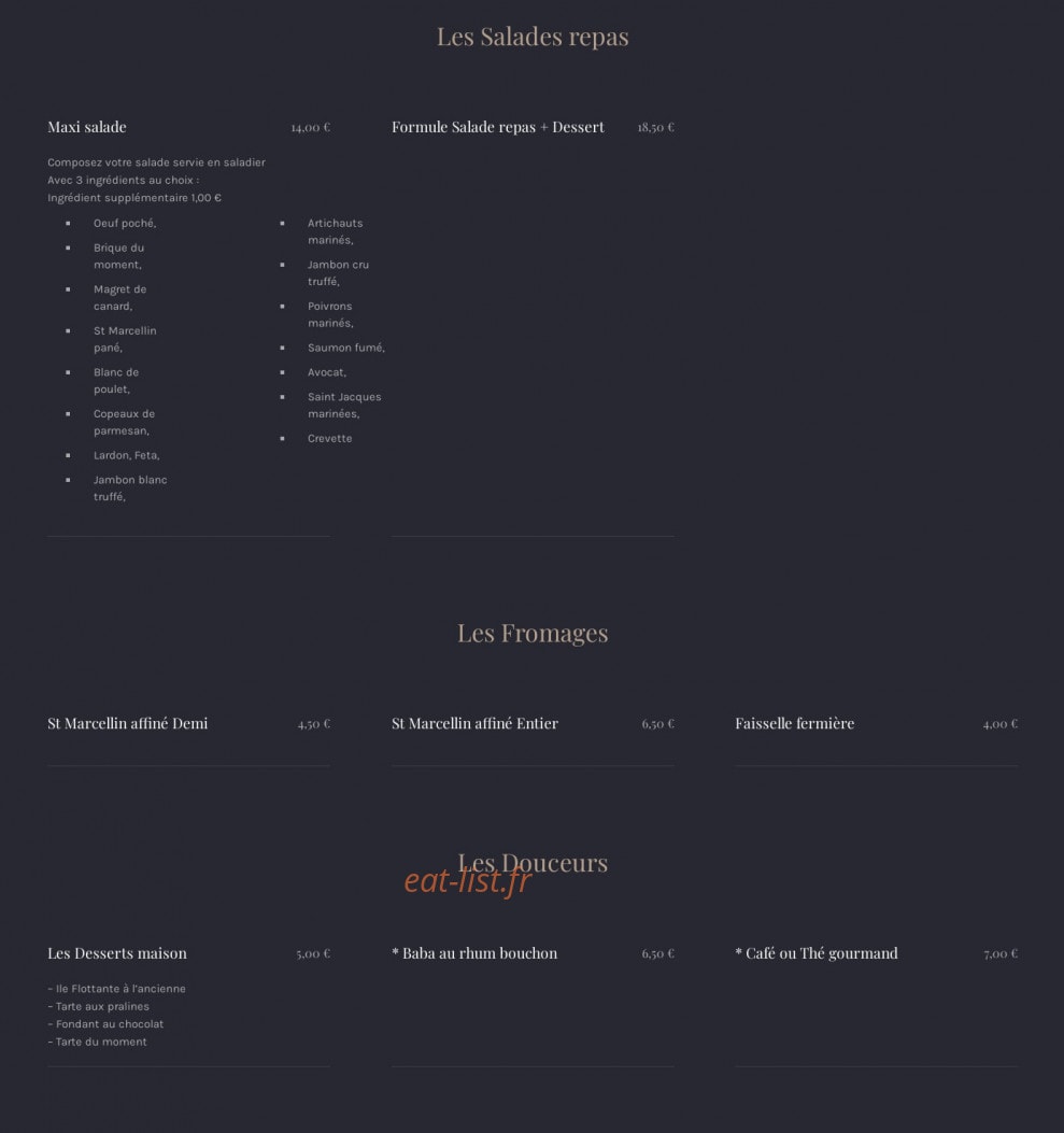 l'Epicurien — carte page 2