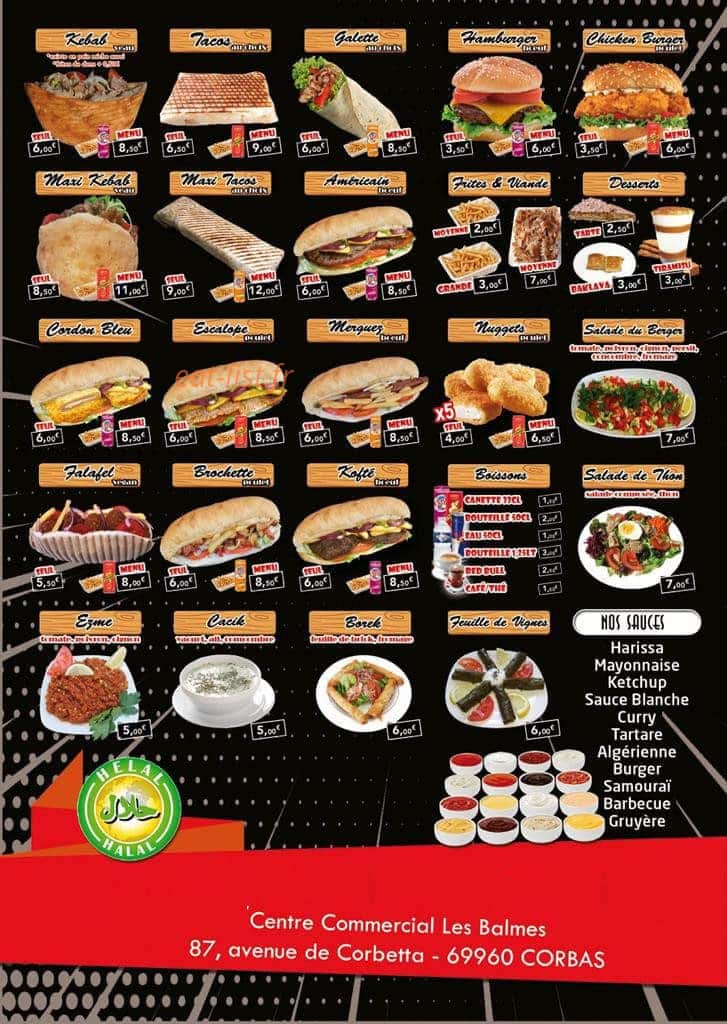 Restaurant Ayasofya — carte page 1