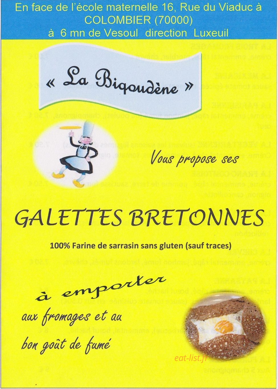 La Bigoudaine — carte page 1