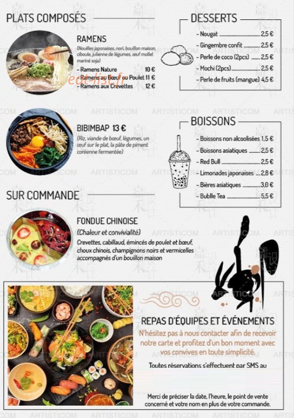 Chez Dong — carte page 3