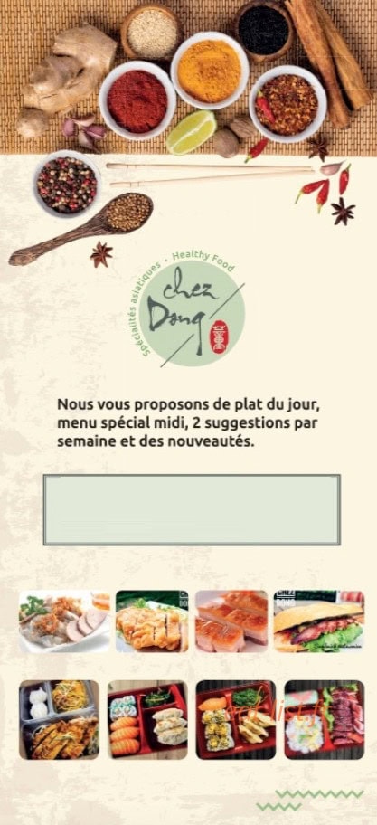 Chez Dong — carte page 1
