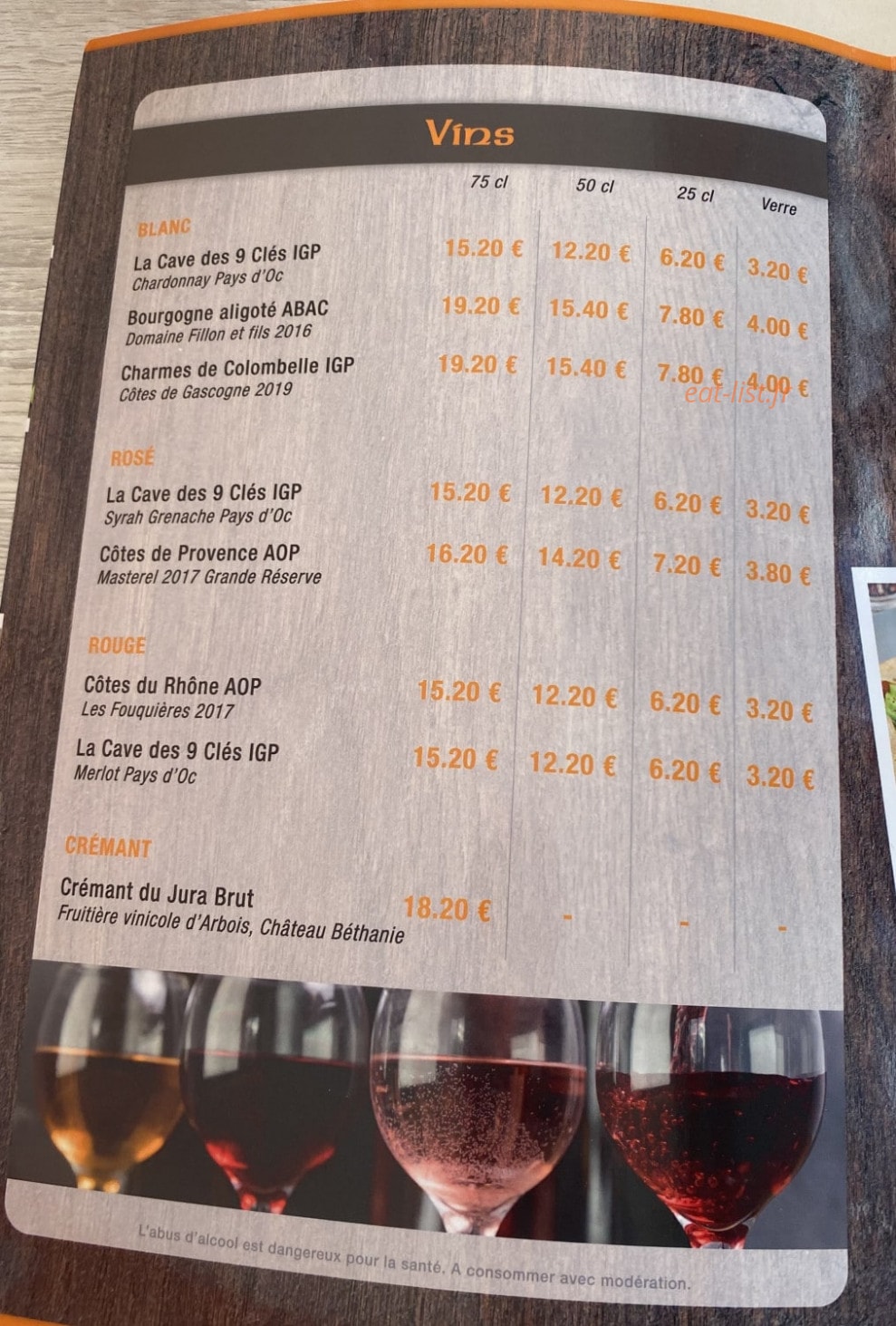 Crêperie de l'Oasis — carte page 6