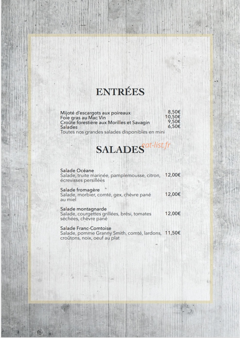 Ô p'tit atelier — carte page 2