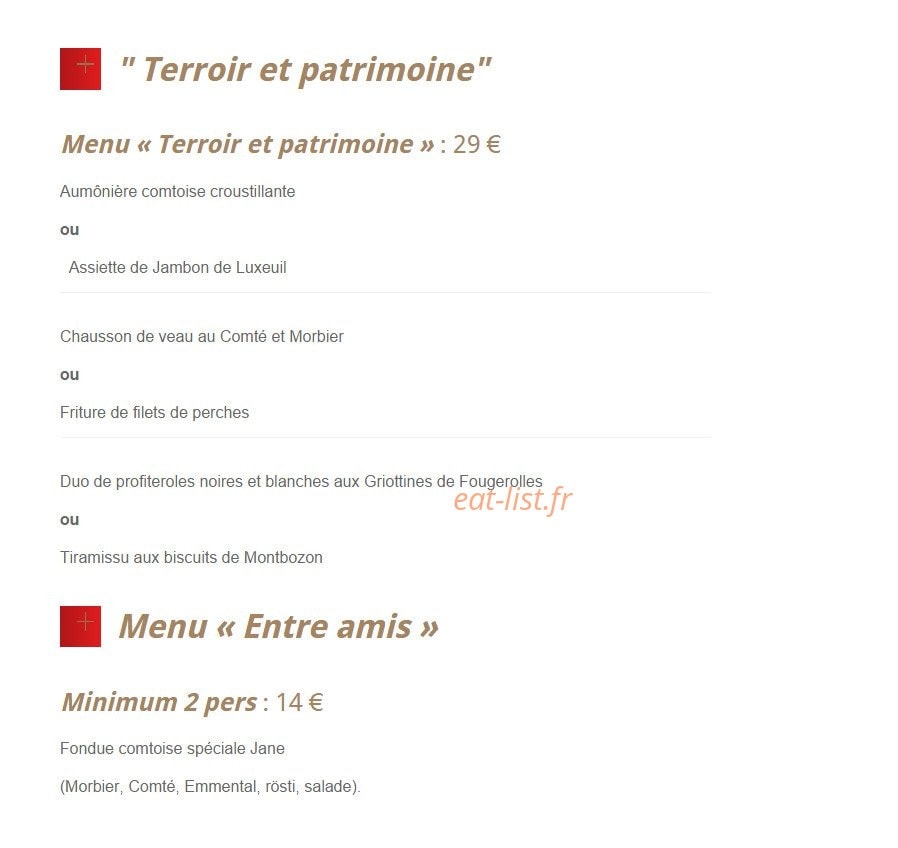 Chez Jane — carte page 3