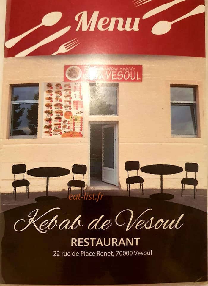 Kebab de Vesoul — carte page 1