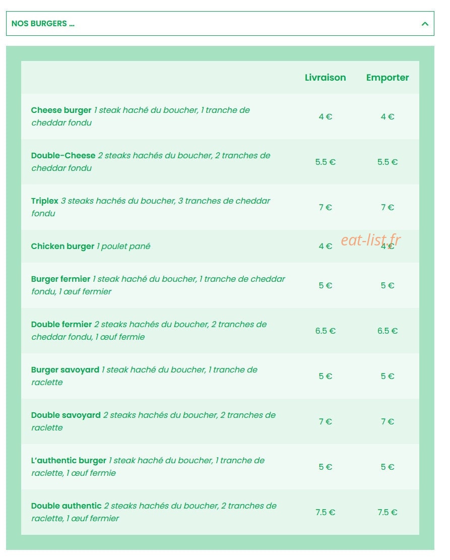 L'Authentic — carte page 1