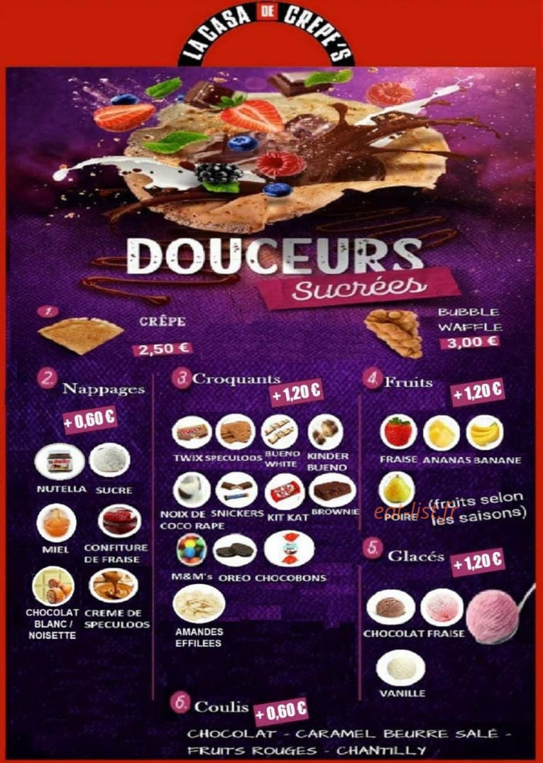La Casa de Crepe'S — carte page 3