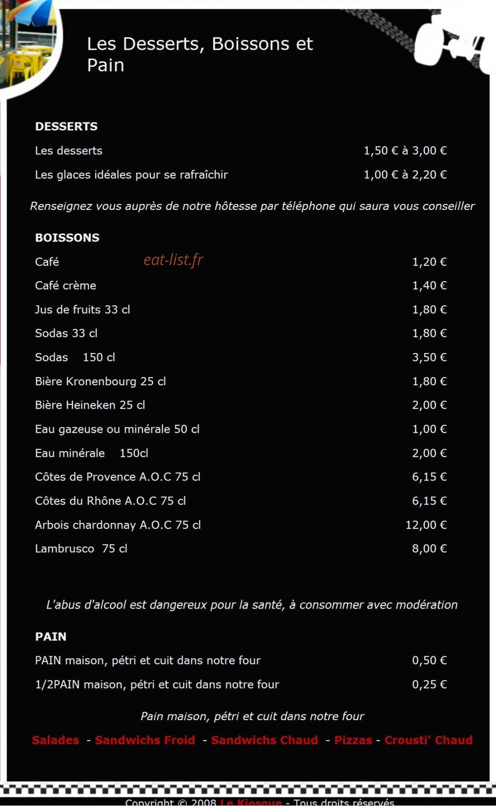 Le Kiosque — carte page 6