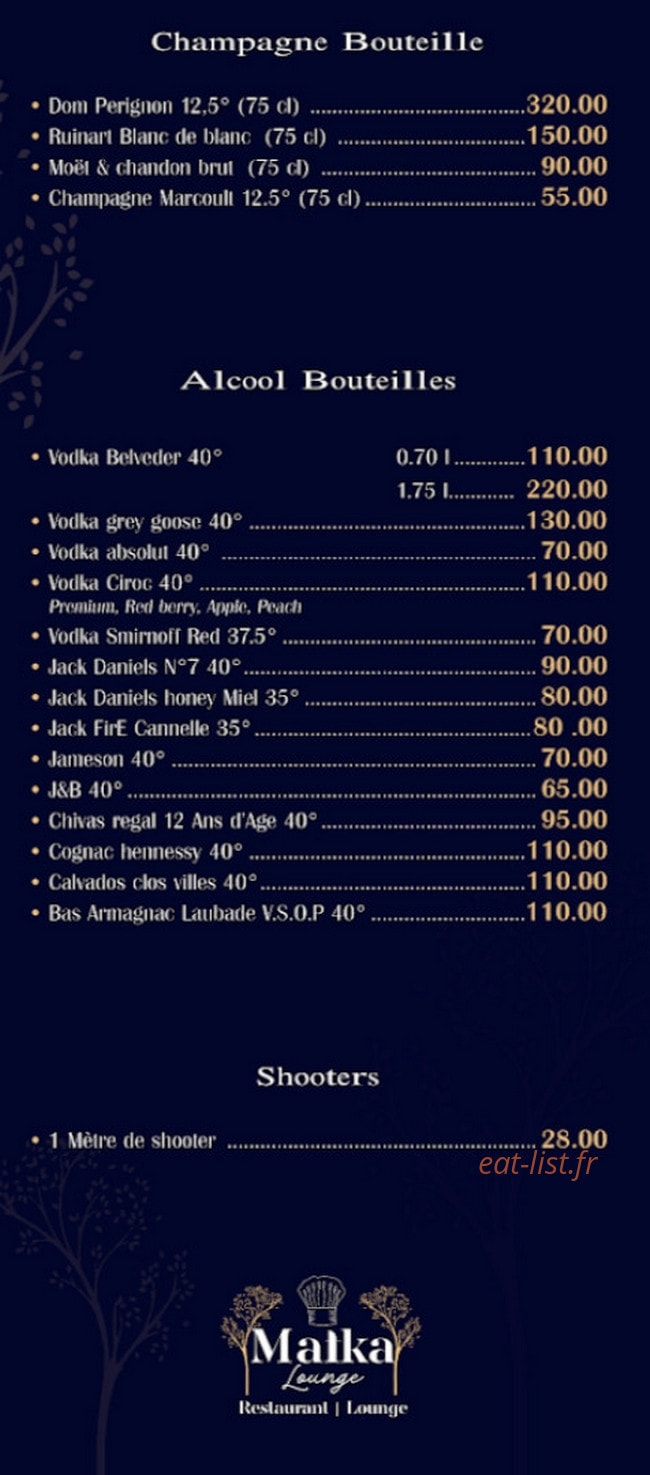 Matka Lounge — carte page 6
