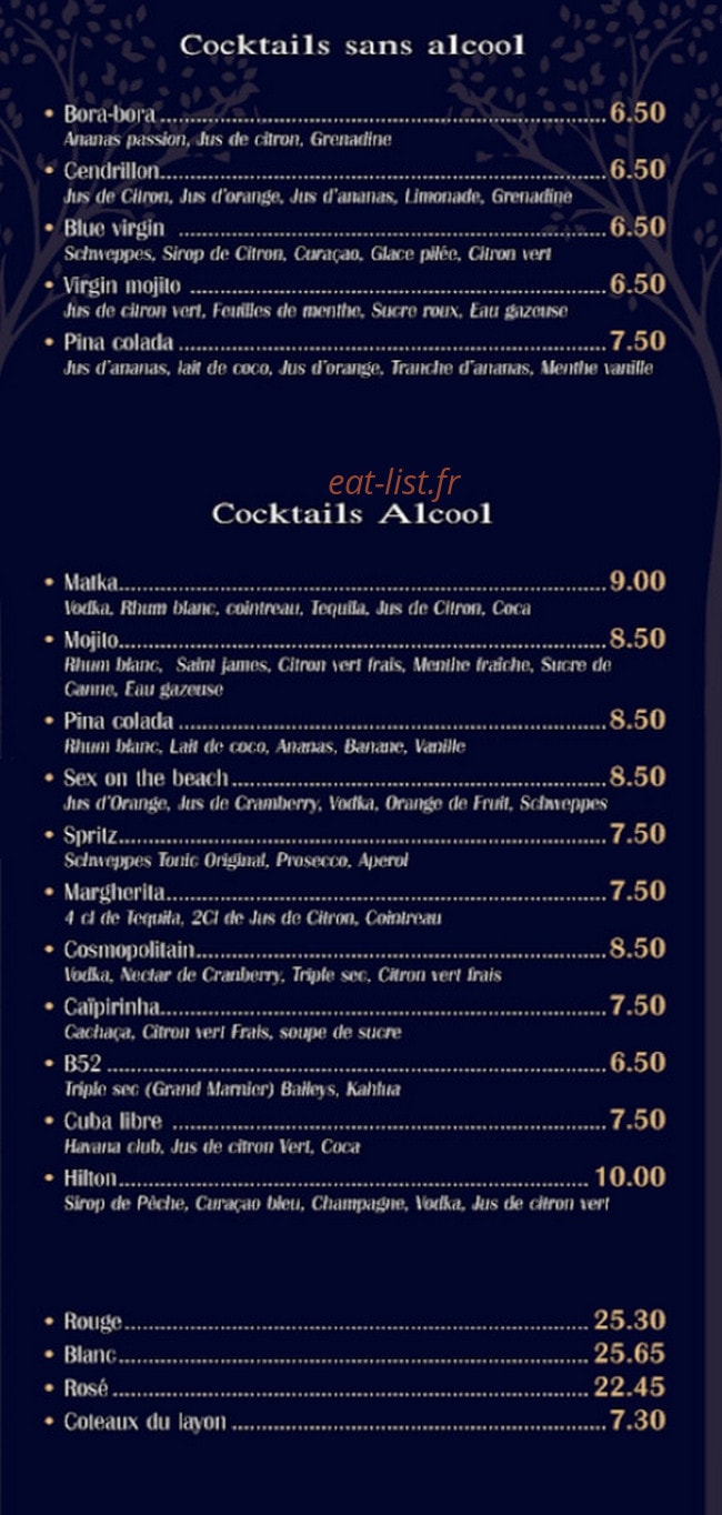 Matka Lounge — carte page 5