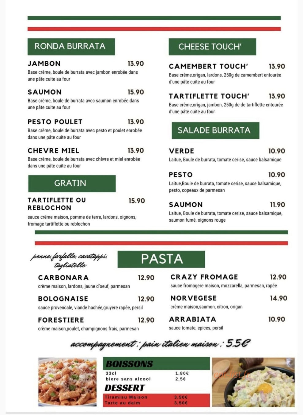Presto Di Pasta & Pizza — carte page 2
