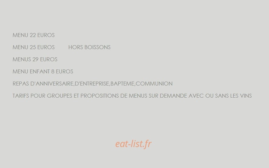 Restaurant La Guillaume — carte page 1