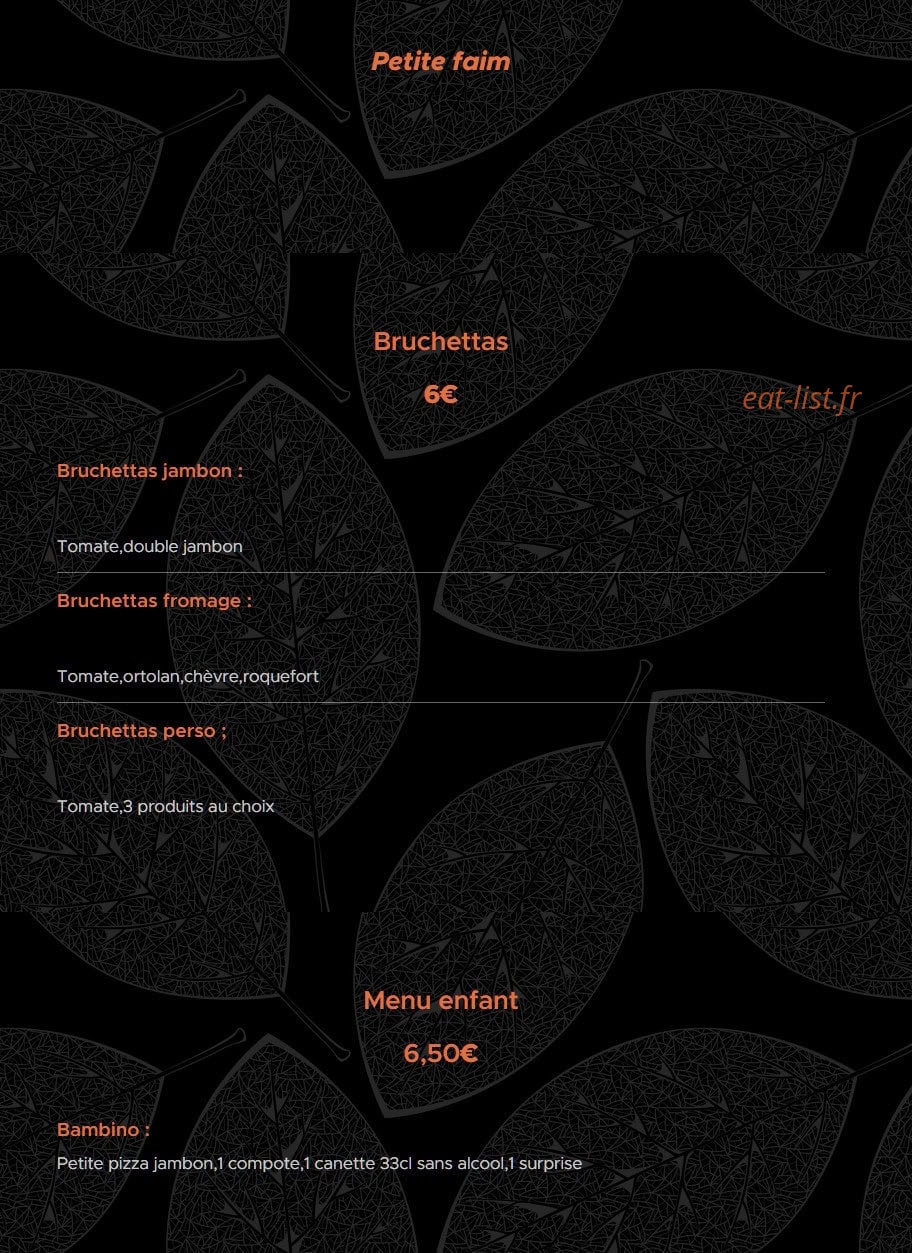 Family pizza — carte page 3