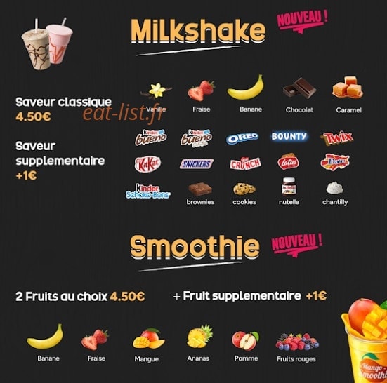 Le RS restaurant et snack — carte page 6