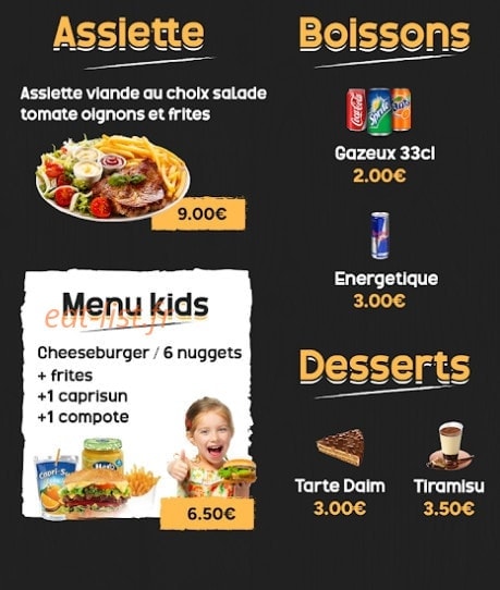 Le RS restaurant et snack — carte page 7