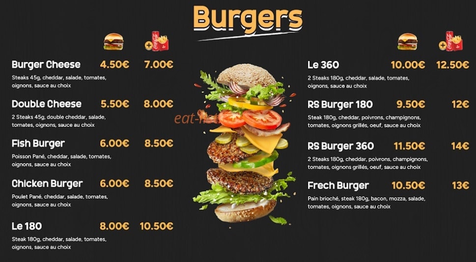 Le RS restaurant et snack — carte page 3