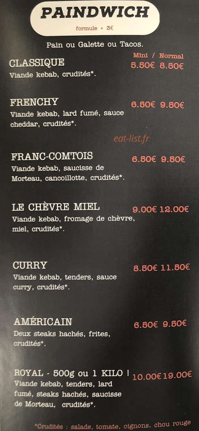 O’PainDwich — carte page 2