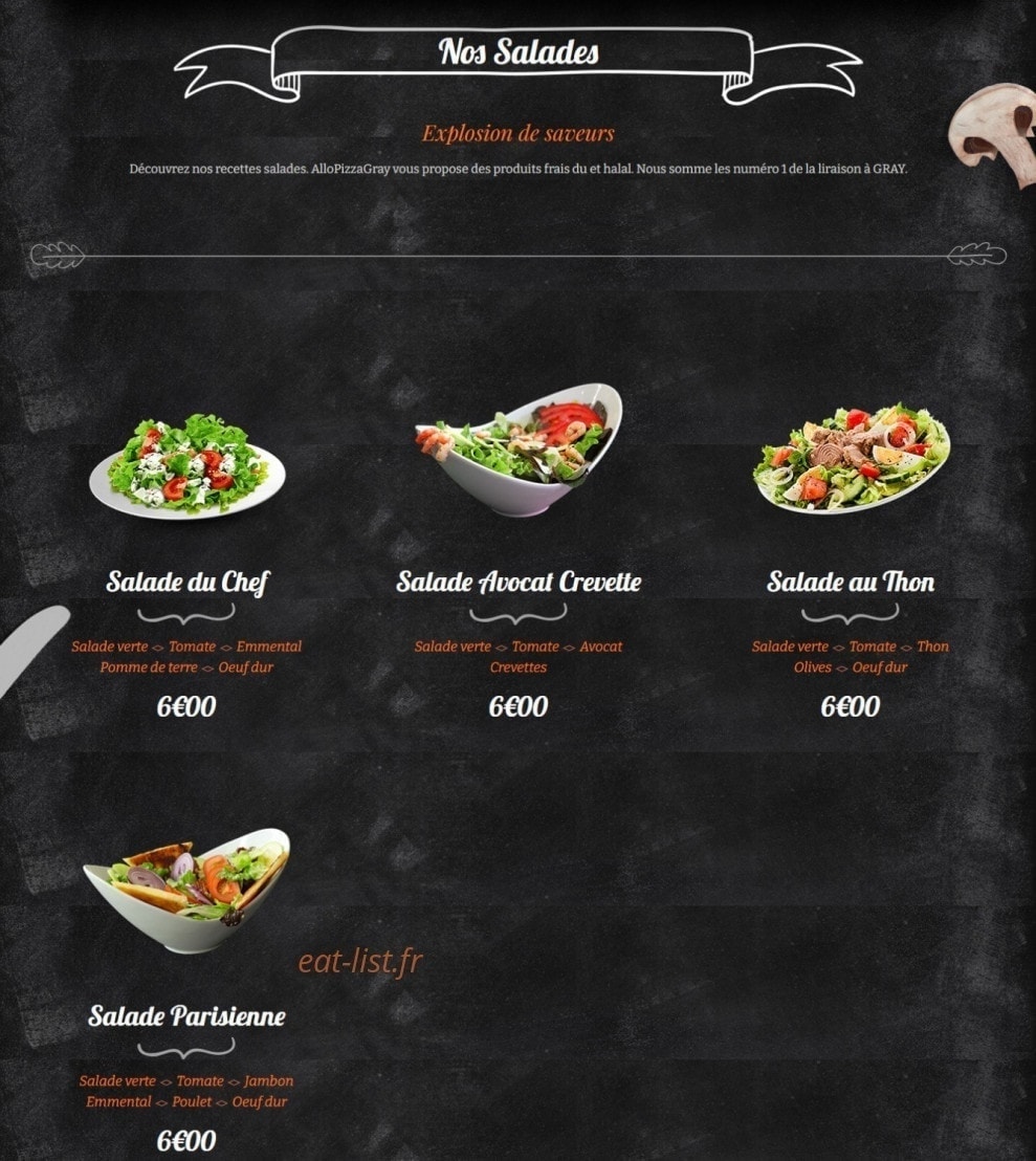 Allo Pizza — carte page 9
