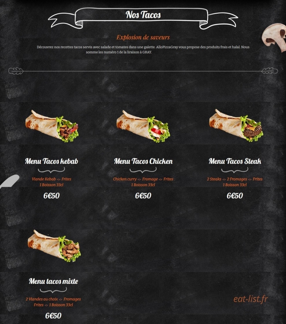 Allo Pizza — carte page 5