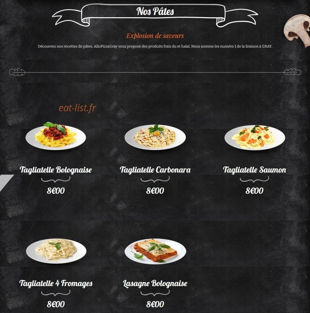 Allo Pizza — carte page 8