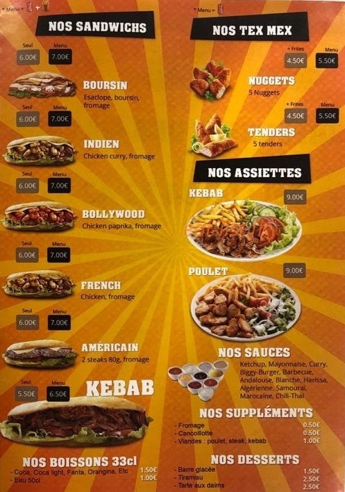 King Kebab — carte page 2