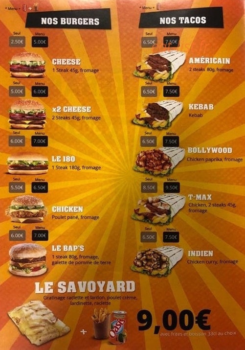 King Kebab — carte page 1