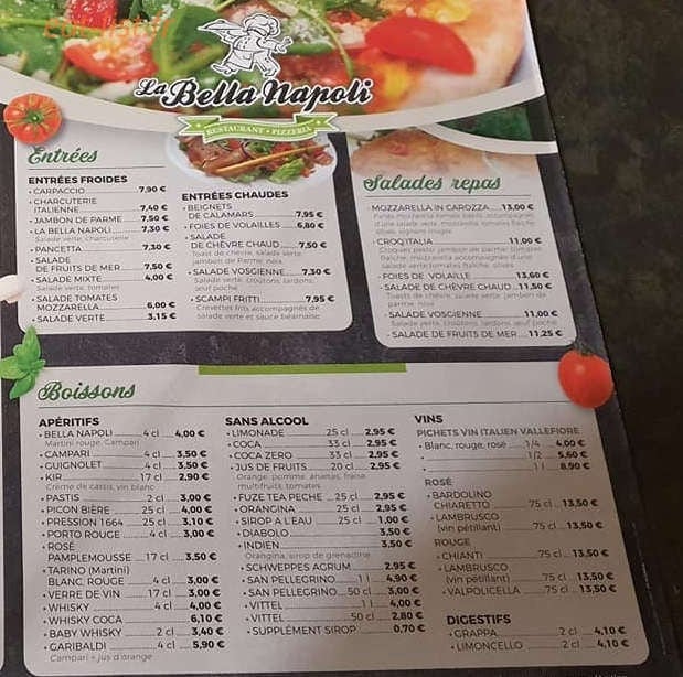 La Bella Napoli — carte page 3