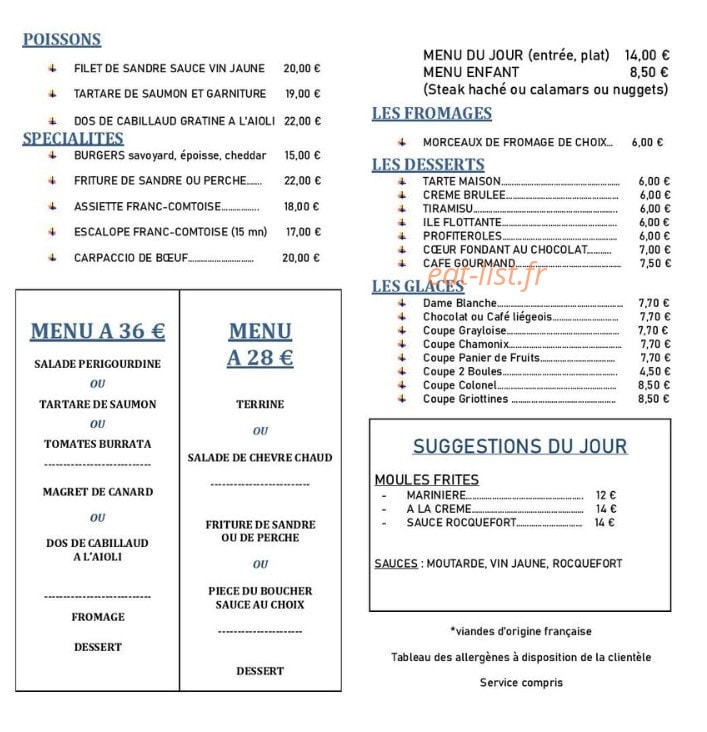 La Plage — carte page 2