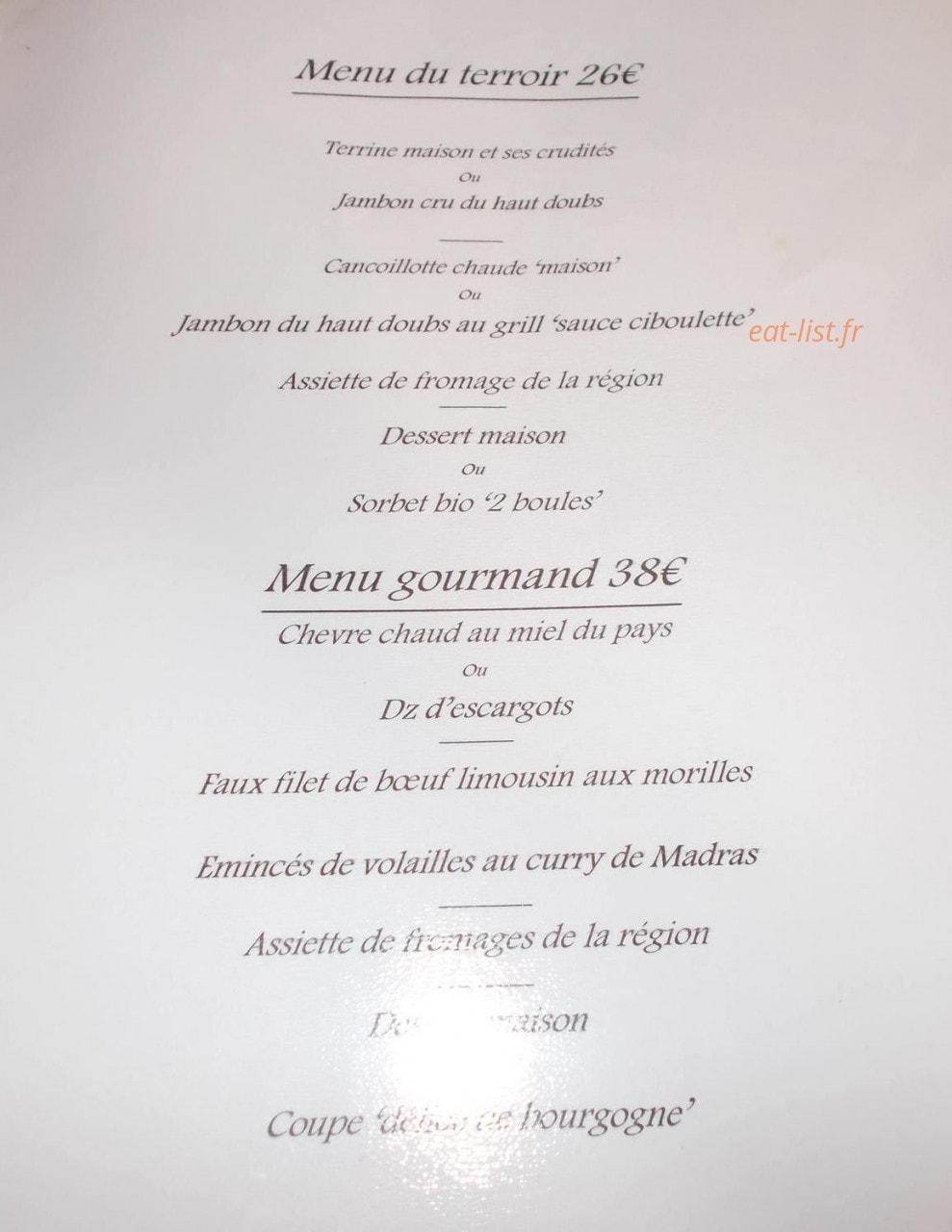 L'Alambic — carte page 6
