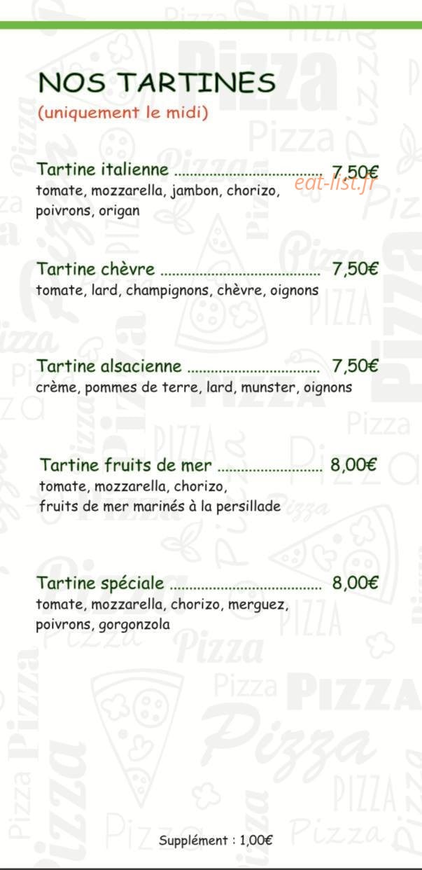 L'Appel à Pizza — carte page 5