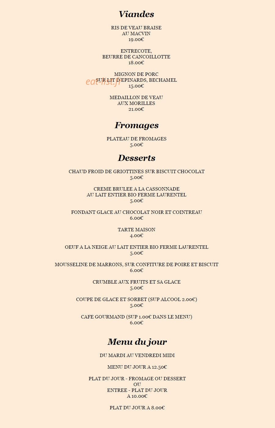 La Pomme d’Or — carte page 4