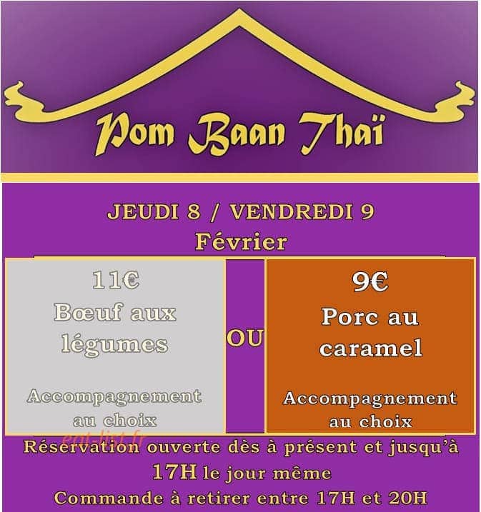 Pom Baan Thai — carte page 1