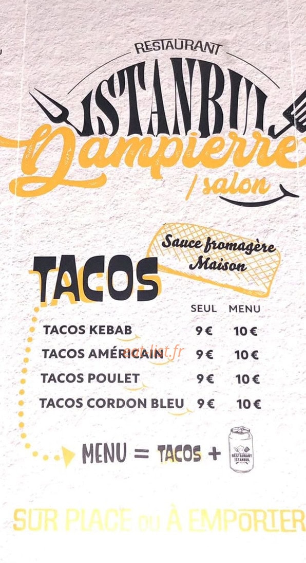 Restaurant Istanbul — carte page 3