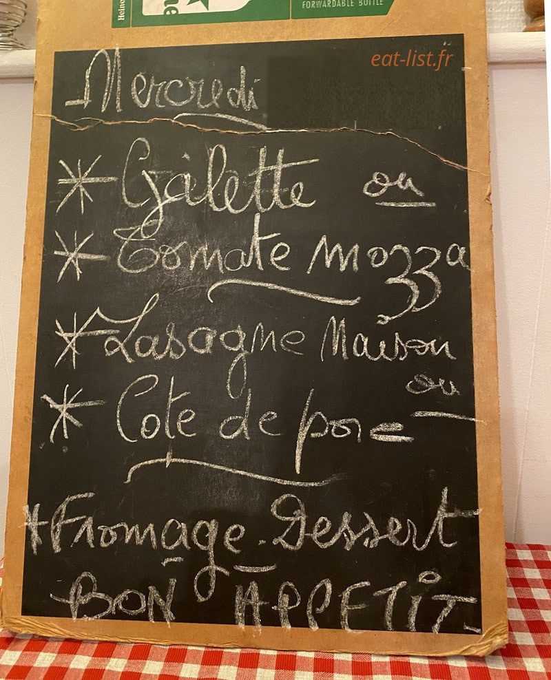 Auberge La Romaine — carte page 1