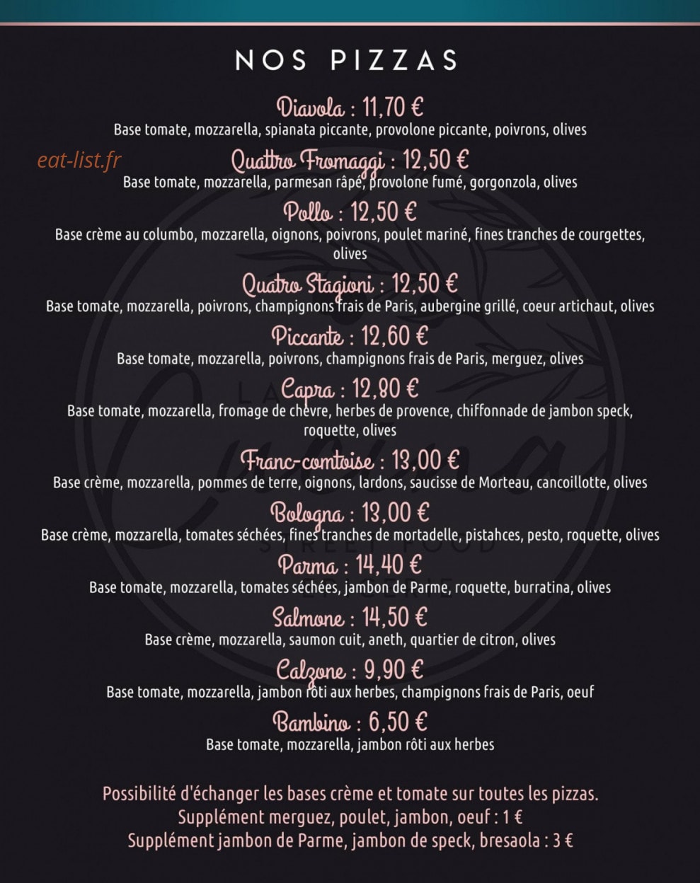 La Cucina — carte page 2