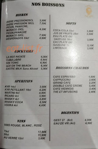 La hot patate — carte page 3