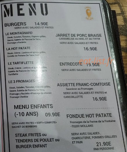 La hot patate — carte page 2