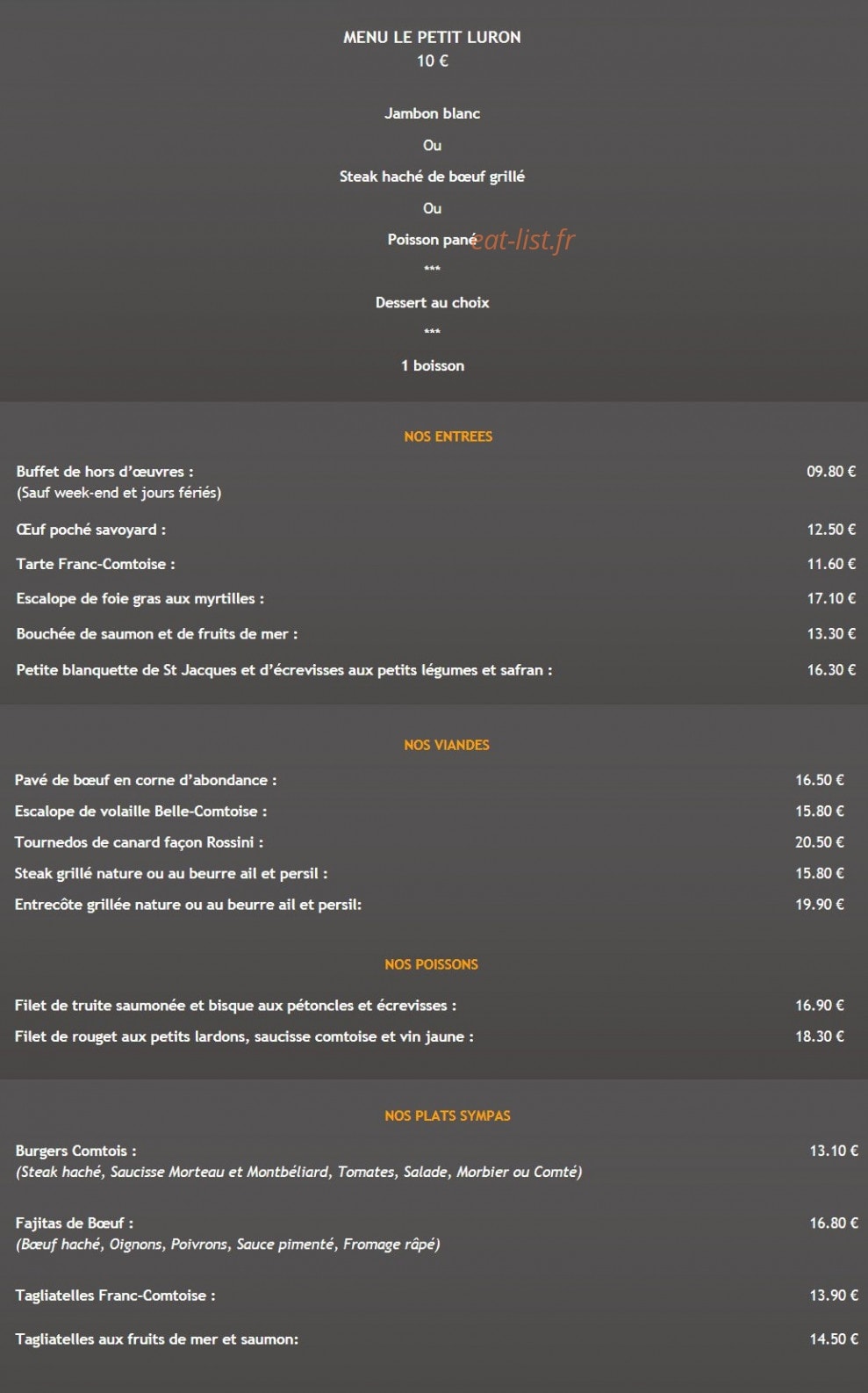 Le Luron — carte page 3
