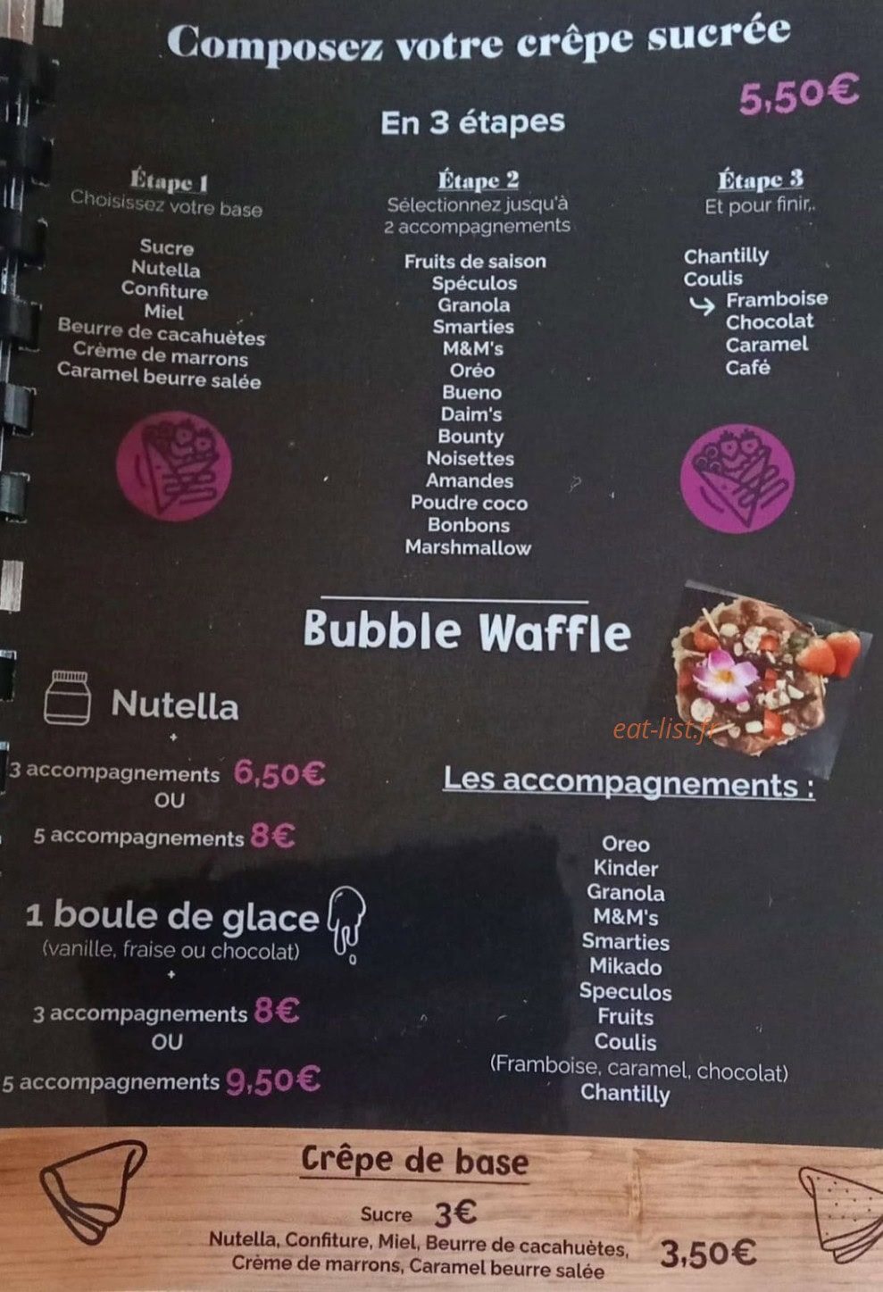 Tent' Ta Crepe — carte page 3