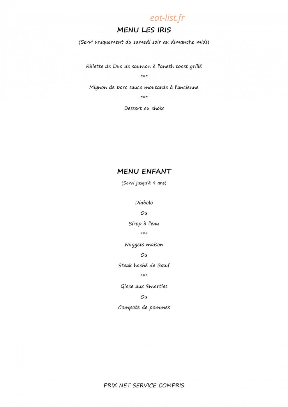 Les Iris — carte page 4