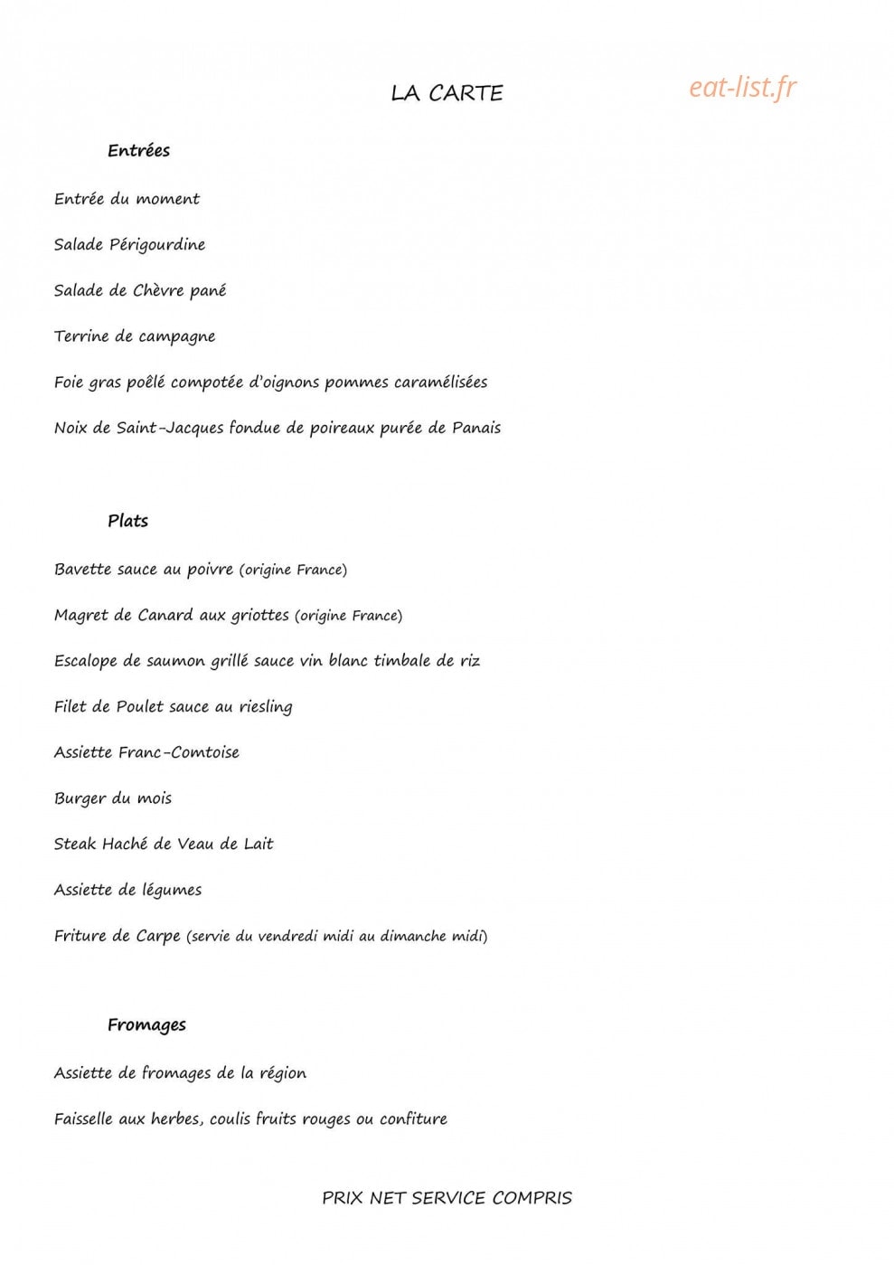 Les Iris — carte page 2
