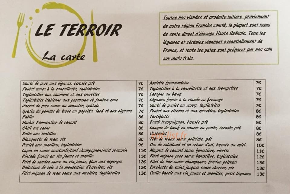 Le Terroir — carte page 1