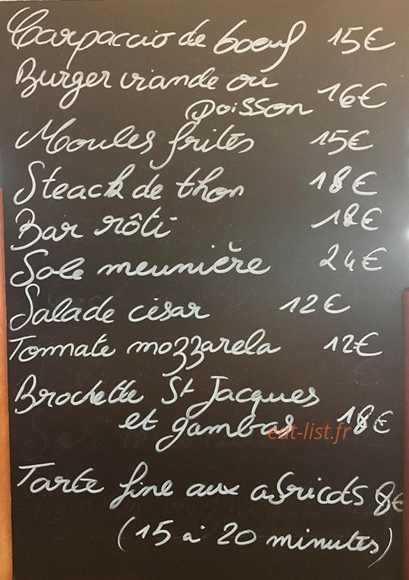 Le Petit Gourmet — carte page 1