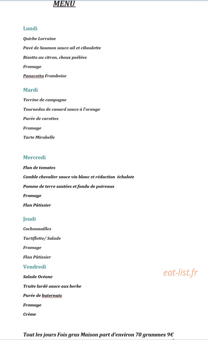 Les Chalets du Lac — carte page 1