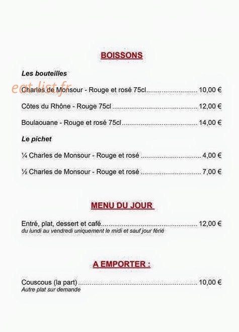 Chez kader — carte page 2