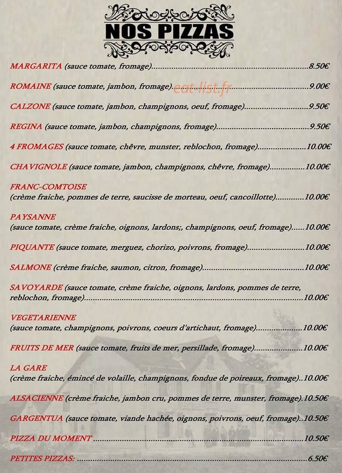 Hôtel de la gare — carte page 1